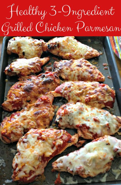 Grilled Chicken Parmesan, 3 Ingredient Chicken, Greek Grilled Chicken, Chicken Parmesan Recipe Easy, Chicken Parmesan Recipe, Chicken Grilled, Easy Chicken Parmesan, Easy Grilled Chicken, Fried Chicken Breast