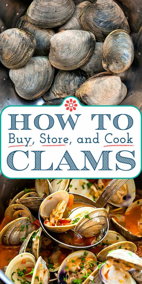 How To Steam Clams On The Stove, Crayfish Pasta, Littleneck Clam Recipes, Cleaning Clams, How To Cook Clams, Steamer Clams, Littleneck Clams, Grilled Clams, How To Clean Clams