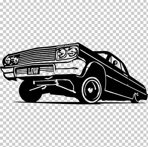 Car Lowrider, Lowrider Drawings, Lowrider Tattoo, 64 Impala, Lowrider Art, Chicano Drawings, Car Tattoos, Lowrider Cars, Car Chevrolet