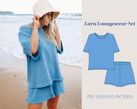 Sew your own wardrobe with Swim Style Sewing by Swimstylepatterns Diy Lounge Wear, Patron Short, Long Skirt Pattern, Diy Lounge, Diy Sy, Women's Sewing Pattern, Midi Skirt Pattern, Sewing Projects Clothes, Top Sewing