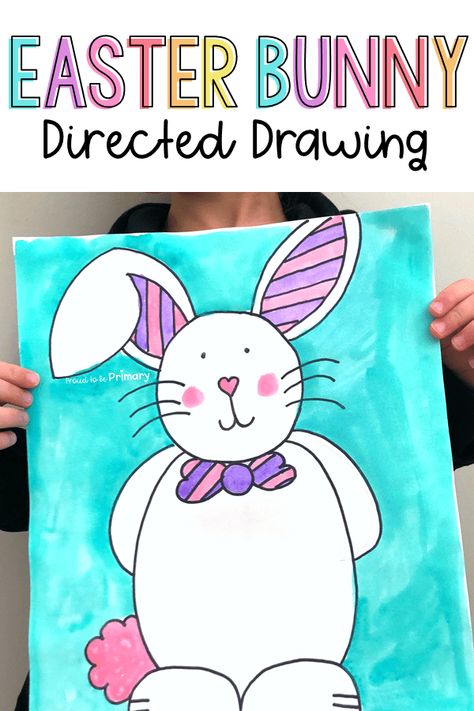 Are you searching for the perfect arts and craft activity for Easter? This Easter bunny directed drawing provides teachers with an easy to teach lesson that Kindergarten and primary kids will love! {FREE directions included} #directeddrawing #easter #easteractivities #easterbunny #artforkids #teacherfreebie Easter Art Project, Easter Kindergarten, Easter School, Spring Classroom, Alaskan Husky, Directed Drawing, Interior Vintage, Drawing Activities, Arts And Craft