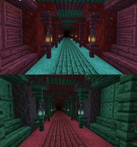 Minecraft Nether Highway, Nether Tunnel Minecraft, Minecraft Building Ideas Nether, Nether House Minecraft, Minecraft Nether Builds, Minecraft Medieval House, Minecraft Underground, Minecraft Building Guide, Planet Minecraft