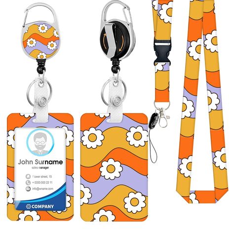 PRICES MAY VARY. ♕【Perfect Badge Holder Kit】 The cute badge holder kit included a breakaway and detachable lanyard for keys, fashion card holder and a retractable reel. The card holders can be put into work cards, credit cards, ID cards, student cards, etc. Metal carabiner hooks & belt clip to firmly clip on belts, pockets, and backpacks. Have 2 ways to attach badge holder. Easily holds 2 badges and cards scan. ♕【Durable Badge Holder】The ID badge holder is made of ABS material, which is durable, Name Tag Lanyards, Nursing Teacher, Key Lanyard, Carabiner Clip, School Supply Labels, Clip Cards, Id Badge Holders, Id Holder, Id Badge