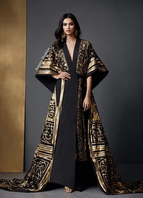 Ancient Egyptian Dress Women, Glam Outfits Classy, Abaya Fashion Modern, Egyptian Fashion, Egypt Fashion, Moroccan Clothing, Elegant Ball Gowns, Fashion Top Outfits, Fashion Illustration Dresses