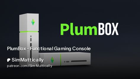 PlumBox - Functional Gaming Console | SimMattically Modern Vibe, Gaming Console, Sims 4 Cc, Game Console, Sims 4, Gaming