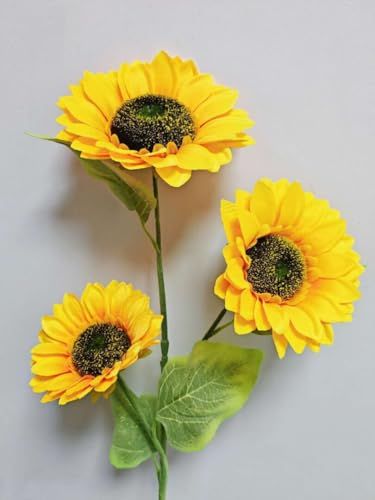 clicktostyle 3 Heads Giant Stem Sunflower Bouquet Fake Silk Garden Wedding Party Decor Artificial Flower (Sunflower) Garden Wedding Party, Flower Sunflower, Sunflower Bouquet, Wedding Party Decor, Sunflower Bouquets, Garden Gifts, Garden Wedding, Artificial Flowers, Party Decor