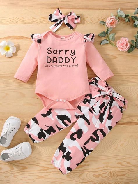 Floral Trousers, Hoodie Set, Printed Trousers, Baby Outfits, Sleeved Romper