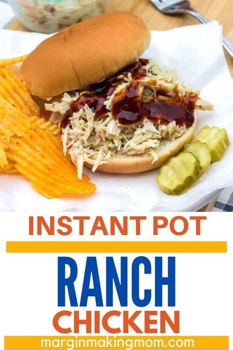 Ranch Pulled Chicken, Ranch Shredded Chicken, Ranch Chicken Sandwiches, Instant Pot Ranch Chicken, Chicken In The Instant Pot, Flavored Chicken, Great Sandwiches, Pulled Chicken Sandwiches, Pot Making