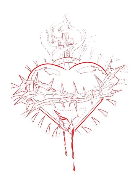 Sacred Heart Tattoo Men, Sacred Heart Sketch, Sacred Heart Stencil, Heart Stencil Tattoo, Sacred Heart Tattoo Stencil, Sacred Heart Drawing, Heart Tattoo Stencil, Sacred Heart Tattoo Design, Tattoo Stencils For Men