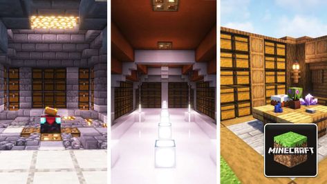 6 Amazing Minecraft Storage Area Design Ideas 🔥 In Minecraft, inventory management is a necessary skill. Since you only have 36 inventory slots, compared with over 1,000 blocks and items, it’s impossible to […] ⚔ 🎮 #gaming #news #gamerempire #guide #videogames #gamingnews Storage Area Design, Minecraft Inventory, Minecraft Storage Room Ideas, Storage Room Ideas, Minecraft Storage Room, Minecraft Storage, Brick Room, Glow Stones, Oak Logs