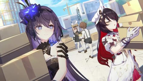 Sister Dynamics, Veliona And Seele, Seele And Velonia, Vollerei Honkai Impact, Veliona Vollerei, Evil Wolf, Honkai Impact Seele, Seele And Veliona, Honkai Impact Star Rail