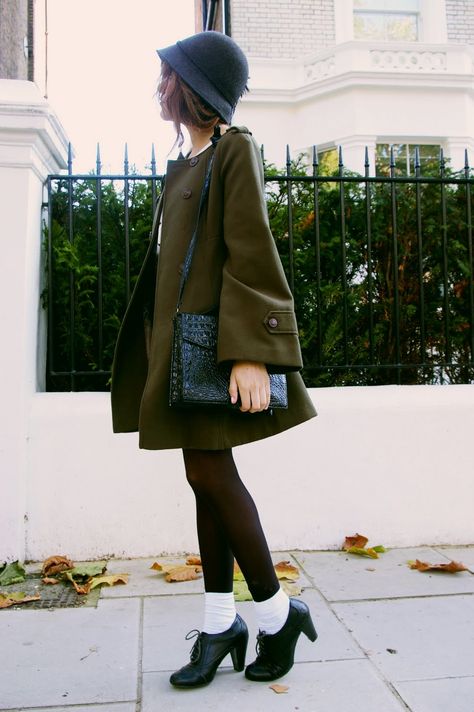 Oxford Heels, White Socks, Looks Street Style, Mori Girl, Moda Vintage, Mode Vintage, Looks Style, Mode Inspiration, Gyaru