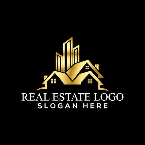 Luxury real estate logo Premium Vector | Premium Vector #Freepik #vector #house-logo #abstract-logo #logo #building-logo Luxury Real Estate Logo, Real Estate Sign Design, Logo Presentation, Graphic Design Brochure, Creative Flyer Design, Real Estate Logo Design, Logo Real, Luxury Logo Design, Estate Logo