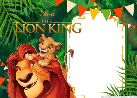 FREE Editable Lion King Birthday Invitations Check more at https://www.fridf.com/free-editable-lion-king-birthday-invitations/ Birthday Invitation Card Template, Lion King Birthday, Birthday Invitation Card, King Birthday, Roi Lion, Invitation Card Template, Birthday Card Template, Lion King, Card Template