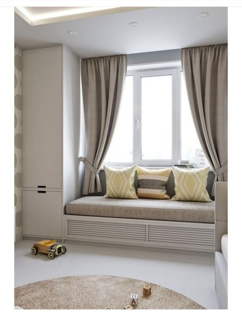 Window seat decor Small Bedroom Storage Ideas, Bedroom Window Seat, Bedroom Storage Ideas, Vstupná Hala, Window Seat Design, Small Bedroom Storage, Bedroom Cupboard Designs, Small Room Design, Bedroom Bed Design