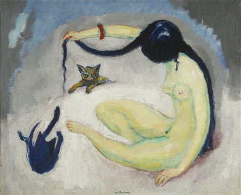 Van Dongen Kees | LA FEMME AUX CHATS (1912) | MutualArt A Cat, A Woman, Van, Art