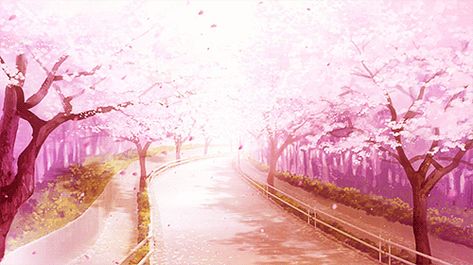 Anime Cherry Blossom, Falling Petals, Teal Eyes, Byakuya Kuchiki, Beautiful Trees, Sakura Tree, Flowers Gif, Tumblr Image, Tree Wallpaper