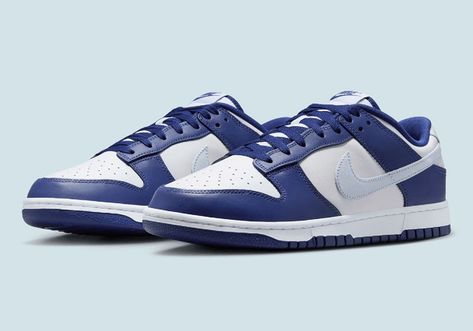 Nike Dunk Low "Deep Royal Blue/Football Grey" Releasing Fall 2024 Royal Blue Low Top Jordans, Royal Blue Low Jordans, Dunk Low University Blue, Nike Dunk Low Royal Blue, Nike Dunk Low University Blue, Deep Royal Blue, Blue Football, Nike Dunk Low, Dunk Low