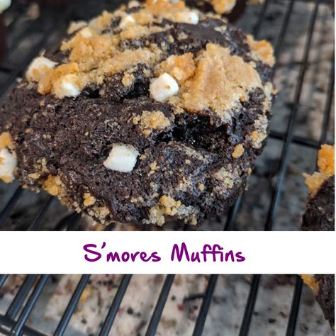 S’mores Muffins, Smores Muffins, Smore Muffins, Chocolate Smores, Muffin Top, Chocolate Muffins, Muffin Recipes, Different Recipes, Party Food