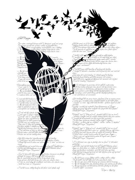 The moment you see a way out...and break free from religion. This is the way it feels to me... Feather Silhouette, Raven Silhouette, Birdcage Tattoo, Cage Tattoo, Freedom Tattoos, Cage Tattoos, Raven Feather, Edgar Allen, Bird Quotes