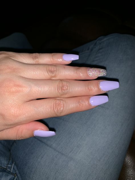 Coffin nails, lilac nails, Star Nails Coffin, Acrylic Star Nails, Lavender Nails With Design, Nail Deisgn, Nails Lilac, Acrylic Or Gel Nails, Lilac Nails, Lavender Nails, Paint Line