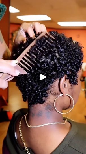 Wave Nouveau Curls Short Hair, Short Press And Curl Natural Hair Black Women, Gina Curl Before And After, Gina Curl 4c Hair, Gina Curl, S Curl, Hair Coils, Heat Styling, Big Chop