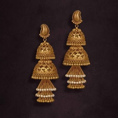 Buy Jewellery Online in India in Latest ... Gold Jhumka Designs, Temple Jewellery Earrings, Gold Jhumka, Jhumka Designs, Gold Jhumka Earrings, Gold Jewelry Outfits, Gold Jewelry Simple Necklace, Jewelry Set Design, Buy Jewellery Online