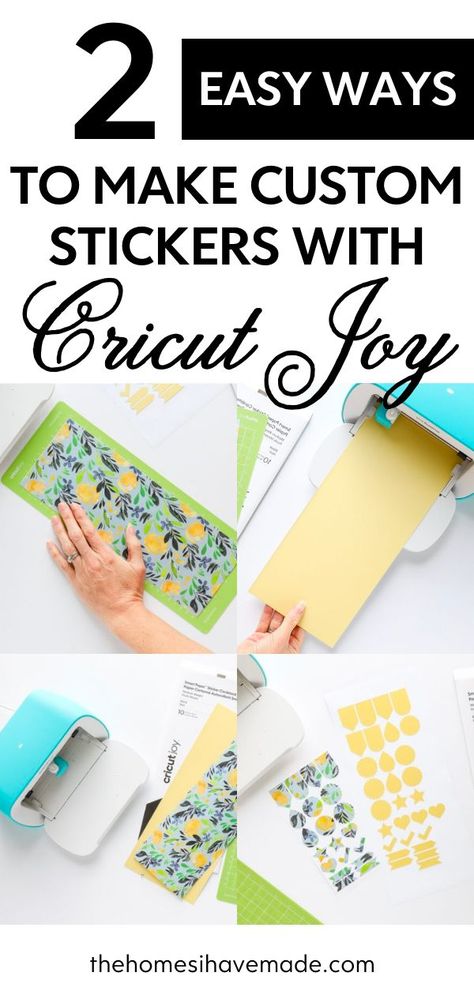 Cricut Joy Hacks, Stickers Cricut Joy, Make Stickers Without Cricut, Cricut Stickers Ideas, Stickers With Cricut Joy, How To Make Vinyl Stickers Without Cricut, Cricut Joy Projects Beginner, Cricut Joy Stickers, Making Stickers With Cricut