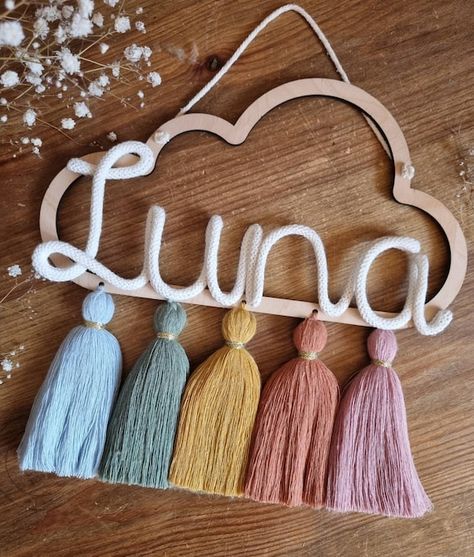 Hospital Decoration, Cloud Wall Hanging, Cloud Nursery, Diy Baby Mobile, Wire Knitting, Rope Projects, Clouds Nursery, Cloud Wall, Ply Wood