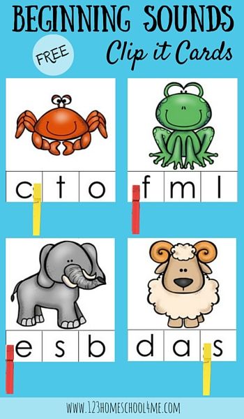 FREE Beginning Sounds Clip it Cards are a great way to help toddler, preschool and kindergarten age children who are beginning to learn letters and their sounds practice in a fun way (phonics, homeschool, preschooler) Preschool Phonics, Learn Letters, Kindergarten Centers, Preschool Literacy, Phonics Kindergarten, Beginning Sounds, Alphabet Preschool, Kindergarten Literacy, Phonics Activities