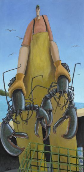 David Witbeck David Witbeck, Maine Artwork, Blue Images, American Painters, Artistic Illustration, Rock Lobster, Troy Ny, Maine Art, Storybook Art