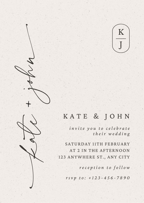 Templates Wedding Invititation, Free Printable Wedding Invitation Templates, Classic Wedding Invitations Elegant, Pre Wedding Photoshoot Beach, Wedding Invitation Trends, Aesthetic Wedding, Save The Date Template, Classic Wedding Invitations, Etsy Wedding Invitations