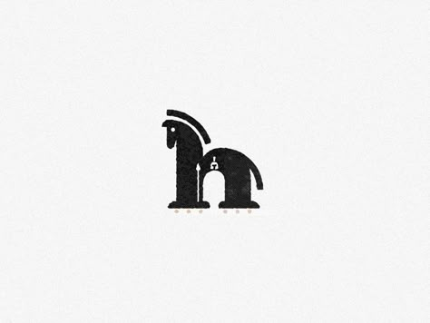 h + Trojan Horse by Peter Giuffria Trojan Horse Tattoo, Troy Horse, Horse Doodle, Greek God Tattoo, Horse Logo Design, Trojan Horse, Horse Logo, Horse Tattoo, Horse Crafts