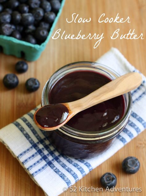 Blueberry Butter –100 Days of Summer Slow Cooker Recipes Blueberry Butter, Summer Slow Cooker Recipes, Eat At Home, Vegan Slow Cooker, Delicious Slow Cooker Recipes, Blueberry Jam, Sugar Land, Blueberry Recipes, Crock Pot Slow Cooker