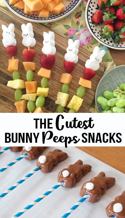 The cutest bunny peep snacks - These are adorable!   #easterideas #eastersnacks #peeps Easy Easter Snacks, Kindergarten Easter Crafts, Peeps Crafts, Yummy Easter Desserts, Easter Deserts, Easter Foods, Easter Classroom, Bunny Peeps, Easy Easter Treats