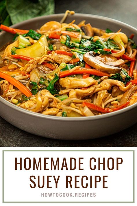 Pork Chop Suey Recipe Chinese, Best Chop Suey Recipe, Chop Suey Sauce, Chicken Chop Suey Recipe, Chop Suey Recipe Chinese, Vietnam Recipes, Pork Chop Suey, Vegetable Chop Suey, Chopsuey Recipe