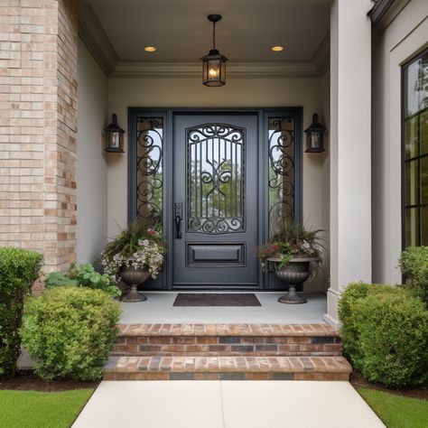 Black sliding doors patio