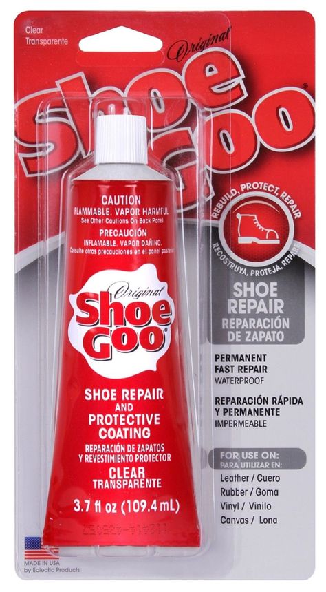 Shoe Repair Diy, Clear Boots, Shoe Goo, Clear Shoes, Hot Melt Adhesive, Leather Repair, Repair Clothes, Rubber Boot, Adhesive Glue