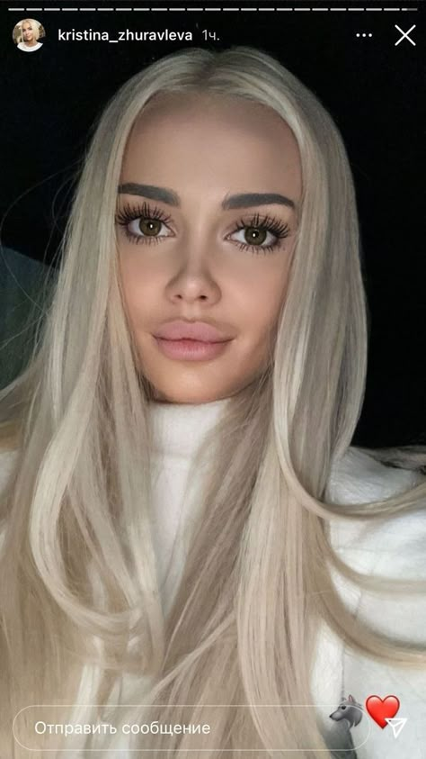 Brown Eyes Platinum Blonde Hair, Blonde Hair Dark Eyebrows, Blonde Hair Dark Eyes, Short Platinum Blonde Hair, Cool Blonde Hair Colour, Balayage Straight Hair, Dark Eyebrows, Blonde Hair Makeup, Blonde Aesthetic