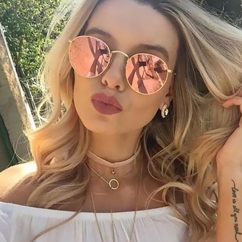 Retro Sunglasses Women, Round Sunglasses Vintage, Rose Gold Sunglasses, Round Sunglasses Women, نظارات شمسية, Vintage Eyeglasses, Steam Punk, Retro Sunglasses, Oversized Sunglasses