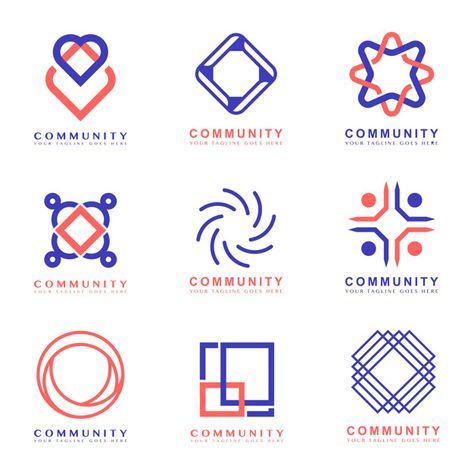 Community logo  Free Vector Community Logo Design Inspiration, Community Logo Design, Community Branding, Charity Logo Design, Charity Branding, Logo Design Samples, Connect Logo, Conference Logo, Community Design