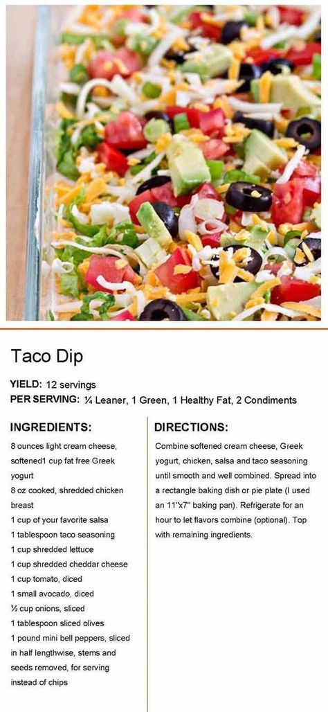 Lean Protein Meals, Lean And Green, Lean Meals, Taco Dip, Lean And Green Meals, Protein Meals, Greens Recipe, Lean Protein, Protein Foods