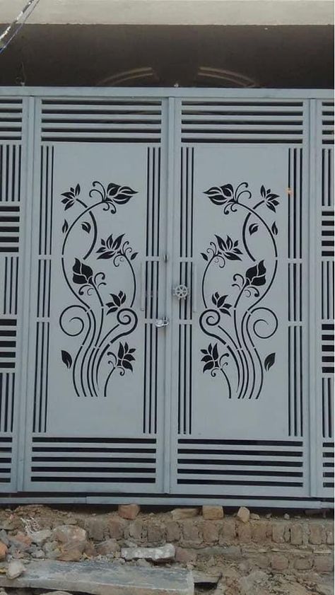 Modern Iron Gate Designs, Fabrikasi Logam, दरव��ाजा डिजाइन, Latest Gate Design, Iron Main Gate Design, Metal Gates Design, Pintu Interior, Porte In Ferro, Window Grill Design Modern