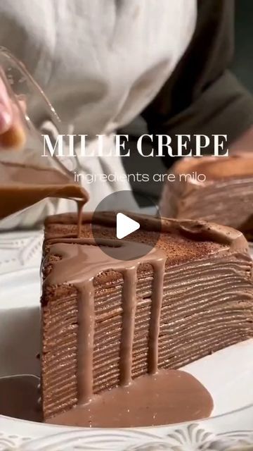 Pastry Recipe on Instagram: "Milo Crepes   𝗖𝗢𝗠𝗠𝗘𝗡𝗧 𝗕𝗘𝗟𝗢𝗪 𝗪𝗜𝗧𝗛 "𝗥𝗘𝗖𝗜𝗣𝗘" 𝗜𝗙 𝗬𝗢𝗨 𝗪𝗔𝗡𝗧 𝗜𝗧! 𝗧𝗛𝗘 𝗥𝗘𝗖𝗜𝗣𝗘 𝗪𝗜𝗟𝗟 𝗕𝗘 𝗔𝗩𝗔𝗜𝗟𝗔𝗕𝗟𝗘 𝗢𝗡 𝗢𝗨𝗥 𝗪𝗘𝗕𝗦𝗜𝗧𝗘! . ⭐️ 𝗙𝗼𝗹𝗹𝗼𝘄 𝗺𝗲 👉 @pastry.recipe 𝗳𝗼𝗿 𝗺𝗼𝗿𝗲 𝗥𝗘𝗖𝗜𝗣𝗘𝗦 ⭐️ 𝗧𝗮𝗴 𝗮 𝗳𝗿𝗶𝗲𝗻𝗱 𝘄𝗵𝗼 𝘄𝗼𝘂𝗹𝗱 𝗹𝗼𝘃𝗲 𝘁𝗵𝗶𝘀 ! . . . . . . #milo #crepe #crepes #pastry #recipe #recette #cake #food #dessert #desserts #patisserie #instafood #foodporn #pastrychef #chocolate #bakery #sweet #homemade #delicious #gourmandise" Crepe Ingredients, Pastry Recipe, Mille Crepe, Fresh Milk, Food Dessert, Pastry Recipes, Pastry Chef, The Recipe, Pastry