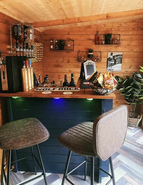 Here, we’ll explore some garden bar inspiration. We’ve curated a selection of our customer review blogs to provide you with inspo! Cabin Bar Ideas, Summerhouse Bar Ideas, Summer House Bar Ideas, Log Cabin Bar, Garden Pub Shed, Shed Decoration, Home Pub Ideas, Shed Bar Ideas, Summerhouse Ideas