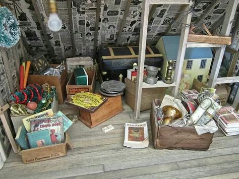 attic Dollhouse Attic, Dollhouse Restoration, House Attic, Diarama Ideas, Miniature Scenes, Haunted Dollhouse, Search History, Diy Doll Miniatures, Doll House Crafts