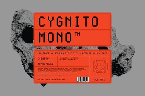 Cygnito Mono™ by ATK® Studio on @creativemarket Industrial Graphic Design, Chic Fonts, Post Sticker, Ticket Design, Graphic Design Studio, Vintage Typewriters, Editorial Layout, Typographic Design, 로고 디자인