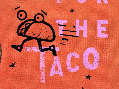 The Taco taco gold lunchbox karl hebert Taco Tuesday Graphic, Taco Branding, Taco Illustration, Taco Art, Taco Quote, Taco Taco, Food Branding, Food Illustrations, Graphic Design Inspiration