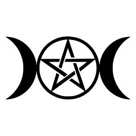 Wicca Tattoo, Wicca Pentacle, Muse Board, Wiccan Tattoos, Traditional Witchcraft, Idee Cricut, Triple Moon Goddess, Doodle Tattoo, Triple Goddess