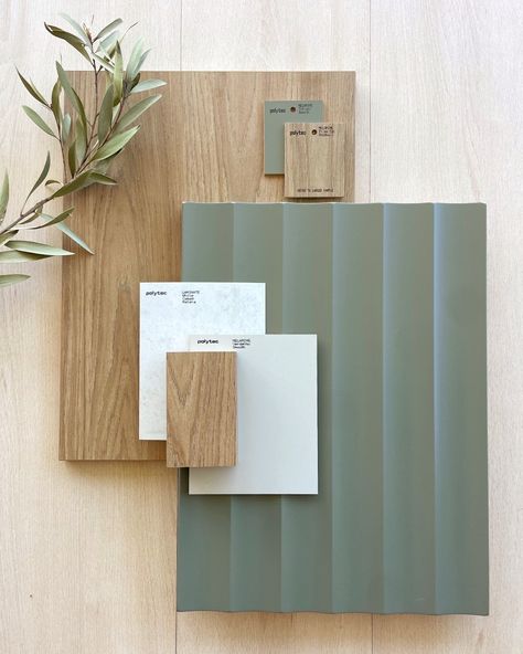 Polytec - A take on polytec's November Mood Board of the... Prime Oak Woodmatt, November Mood Board, November Mood, Prime Oak, Materials Board Interior Design, Mood Board Interior, Kitchen Mood Board, House Color Palettes, Interior Design Boards